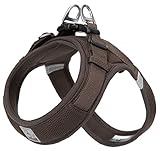 cocomall 喉に優しい犬ハーネス 2023最新 TRUE LOVE日本授権店 犬用ハーネス 犬用胴輪 ドッグ ペット用品 ハーネスリード 3M反射材料 訓練 ナイロン製 超型犬、小型犬、中型犬に向け 通気性 調節可能 夏に対応 (S, ブラウン)