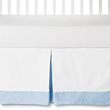 Circo Craft 100% Cotton Pleated Baby Crib Bed Skirt (Blue & White) by Circo