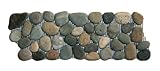 Bali Ocean Pebble Tile Border 1 piece 4 " x 12 " (メッシュマウント)