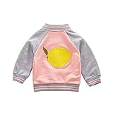 Pojour ベビーコート 子供ジャンパー キッズ 女の子可愛いフルーツコート 赤ちゃんコート　長袖　おしゃれ 春秋冬兼用 66-100CM