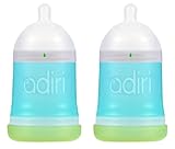 Adiri NxGen Newborn Nurser (0-3 M) 5.5oz (163mL) - 2 Pack, Blue by Adiri