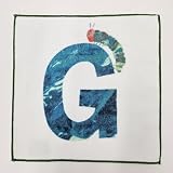 林(Hayashi) タオルハンカチ プチタオル 約20×20cm はらぺこあおむし アルファベット G PG427607