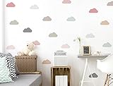i-love-wandtattoo was-10639壁ステッカーKids「クラウド」でモダンパステルトーン" 18ピース、クラウドスカイ接着壁、Tattoo、壁のステッカー、ステッカー、壁装飾
