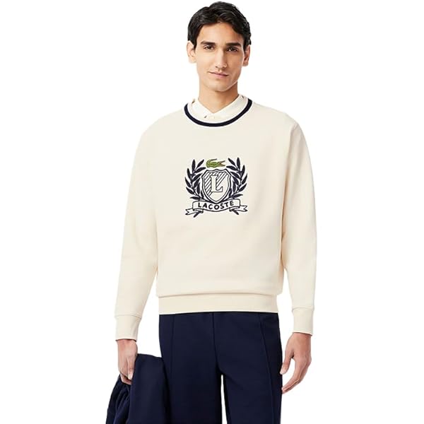 Amazon.co.jp: [Lacoste] [公式] ヘリテージテニスデザインクルー