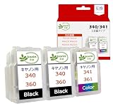 【korin本舗】BC-340XL/360XL BC-341XL/361XL キャノン(Canon)用 詰め替えインク BC-340 BC-360 BC-341 BC-361 340 360 341 361 合計3本 対応機種:TS5430 TS5330 TS5130S TS5130 MG4130 MG3130 MG2130 MG4230 MG3230 MG3530 MG3630 など