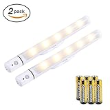 Firecore モーション センサー クローゼット ライト LED 夜間ランプ。。。 2 Package with batteries FNSL03