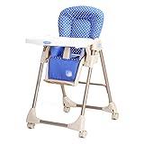 子供用ダイニングチェア 子供のダイニングチェアPP多機能折りたたみダイニングテーブルハイチェア (色 : 青)