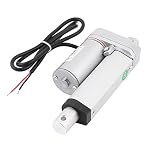 uxcell　電機アクチュエータ　リニアアクチュエータモータ　ステンレス鋼製シルバートーン　DC　24V　50mm　5cmストローク