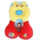 MOMO ベビーネックピロー　トータルセポーター ヘッドレスク 可愛い動物　寝具 首枕　ヘッドレスト 頭保護　車 ベビーカー チャイルドシート用　手洗い可 (クマのプーさん)