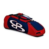 Boombah Spartan Rolling野球/ソフトボールバットバッグ – 38 " x 12 – 1 / 2 " x 12 " – レッド/ Navy – Holds 4 Bats and m