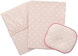 エムール 日本製 ベビー布団カバー3点セット 「プレッソドット」 ベビーサイズ ピンク