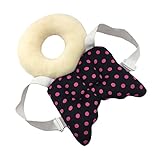 【La Bella】 赤ちゃん セーフティー リュック ごっつんこ防止 よちよち歩き の 後頭部保護 に (ブラック＆ピンク)