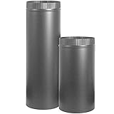 ストーブパイプ24 ga 7 x 36inブラック