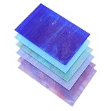 iplusmile 6個 シート カラー マイカ フレーク オパール アート ガラス シート ステンド ガラス シート 12X12 バラエティ モザイク シート カラー ガラス ステンド ガラス ピー