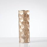 Torre & Tagus Linus Brushed円柱花瓶Medium ゴールド 902443A