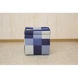 ボックススツール ベンチ 【スモール】 幅41cm デニム地 座面下収納付き 【完成品】