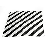 【手品 マジック】Zebra Silk/ゼブラシルク 縞シルク・斜めタイプ 紅白/黒白 マジック シルク 近景マジック道具 手品 道具 (45*45cm, 黒白)