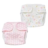 西松屋 2枚組おむつカバー（ウサギ・水玉）【50cm・60cm・70cm】 日本製 新生児 ベビー ベビーサイズ 女の子 70