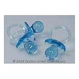 2-1/2 Clear Blue Acrylic Baby Pacifier Shower Favor 36-pcs. by Unknown