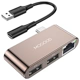 MOGOOD USB C ハブ Type C 2.0ハブ (組み合わせC型～A型ケーブル)RJ45 100/10 Mbps イーサネットLANハブ 対応ノートパソコン、Windows、Mac OS、Surface Pro、Linux、XPS、スマートテレビをサポート