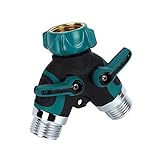 CA Mode(JP) 3/4"ネジ 2ウェイ ガーデン ホース スプリッター Y形 バルブ 給水管コネクター