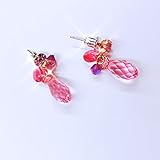 (ピアス）ストーン付きピアス（ピンク）