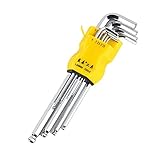 L型 ロング 六角棒レンチ セット[9本組] ボール ポイント レンチ