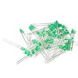 100pcs DIY DIP2ピン 3mm 緑色 LEDランプ ライト 3mm