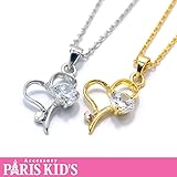 フレームハート＆キュービックジルコニアネックレス