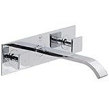 VIGO Titus Wall Mount Bathroom Faucet, Chrome [並行輸入品]