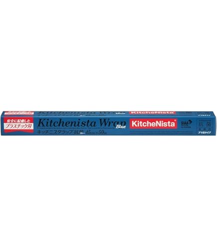 Amazon.co.jp: キッチニスタラップ抗菌ブルー 45cm×50m 30本入