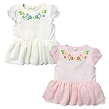 (アイボリー/90cm)ベビー服 女の子 Tシャツ シフォン切替 パフスリーブ 裾フリル 花柄 発泡プリント 女児 ベビー