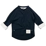 《春夏対応》 SUCRE(シュクル) 杢天竺手口折り返し長袖Tシャツ 90cm /ネイビー NO.F-473115