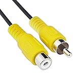 Charyza HD10 5mイエローヘッド1対1ロータスラインオス-メスrca革命的なバスバーDVD接続TVラインAVビデオケーブル