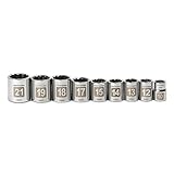 Craftsman 9 pc. Metric Easy to Read Socket Accessory Set, 12 pt. Standard, 3/8 in. Drive 9-34566 by 