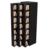 LOWYA （ロウヤ） 本棚 スライド スライド本棚 すきま 収納 隙間収納 スリム 幅54cm 3列 ブラウン おしゃれ 新生活