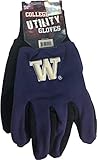 NCAA Washington Huskies 3dロゴマルチ目的ゴムグリップ手袋