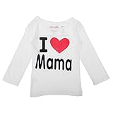 Domybest Mama 子供服 子供Tシャツ インナー服 キッズ パジャマ コットン 長袖 女の子 男の子 姉妹 兄弟 英字 1-6歳 柔らかく快適 かわいい カジュアル 普段着 部屋着 幼稚園