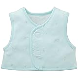 西松屋 [EFD] スムース裏パイルベスト（ラメ王冠） 【新生児50-70cm】　アクアブルー