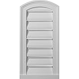 Ekena Millwork GVEY12X24D 12-Inch W x 24-Inch H x 1 3/4-Inch P Eyebrow Gable Vent Louver, Decorative