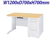 TOYOSTEEL 50Xシリーズ 片袖デスクA袖 センター引出し付 W1200×D700×H700mm 50XBL-127AR ペールアルダー/ホワイト
