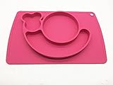 Snail Silicone Baby Placemat - Square - Pink [並行輸入品]