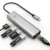 USB C ハブ type-c ドッキングステーション LANアダプター 6-in-1 LAN ハブ USB-C to HDMI アダプタ lan hdmi 4K@60Hz HDMI 拡張 ギガビットイーサネット 有線LAN Type-C PD 100W 急速充電 5Gbps 3*USB3.0 高速データ転送 Macbookなど対応