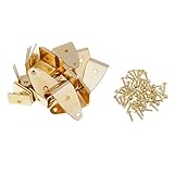 Perfeclan 約45×25mm　25ピース　メタル　Lコーナーブレース　プレート　アングルブラケット　スクリュー付き　フレーム