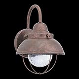 Sea Gull Lighting 8870-44 Outdoor One-Light Wall Lantern, Weathered Copper Finish [並行輸入品]