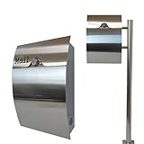 郵便ポスト郵便受けおしゃれ大型スタンドダイヤル錠プレミアムステンレスシルバー色ポストpm281s-pm161