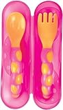 Sassy Travel Case with Fork and Spoon, Pink by Sassy [並行輸入品]