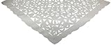 Xia Home Fashions Tulip Bouquet Embroidered Cutwork Spring Table Topper, 52 by 52-Inch, White