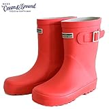 (オーシャン&グラウンド)Ocean&Ground カラーレインブーツ レッド 15cm