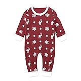 Nicellyer 子供のボディスーツを100 %のオーガニックコットンパンツロンパースのクリスマス遊び着 Red 100